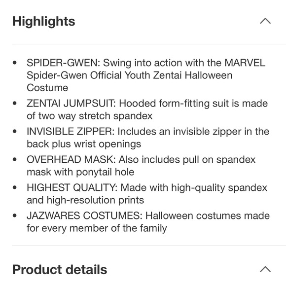 Kids Spider Gwen Costume - Picture 14 of 16